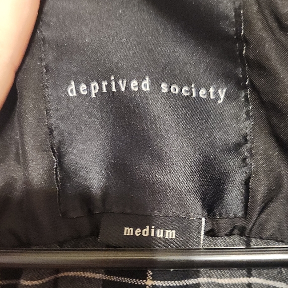 Flannel Button Down Shirt - Black and Gray - Picture 2 of 7